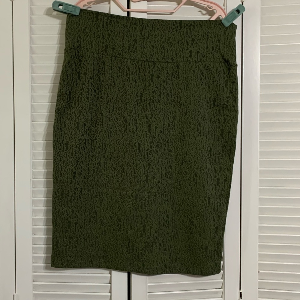 3/$30 Army green Cassie pencil skirt